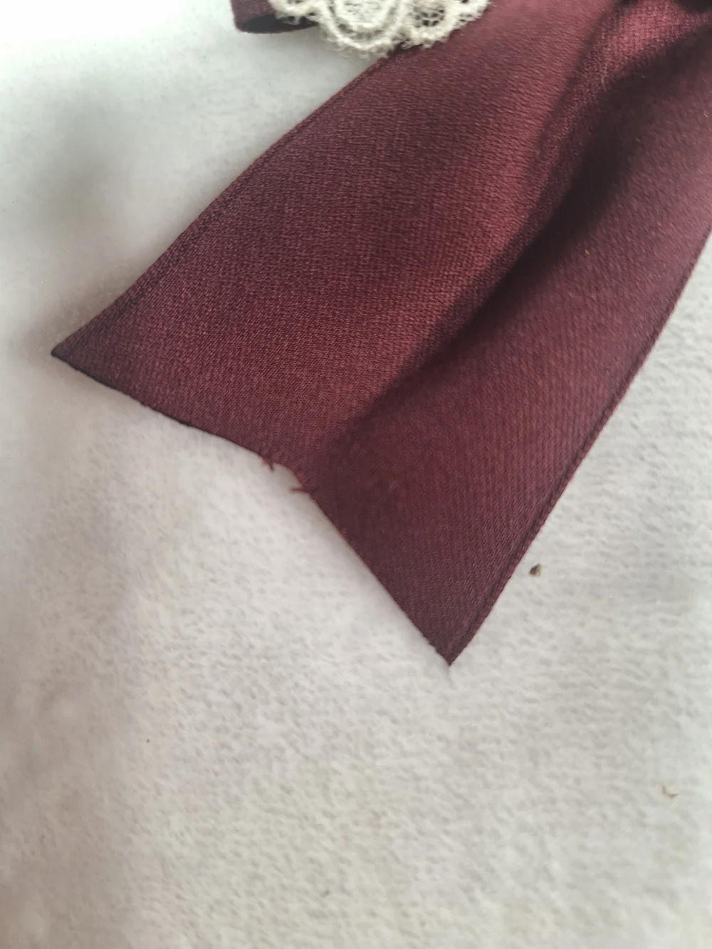 Innocent World Burgundy Floral Lace Hair Bow Clip | Classic Lolita
